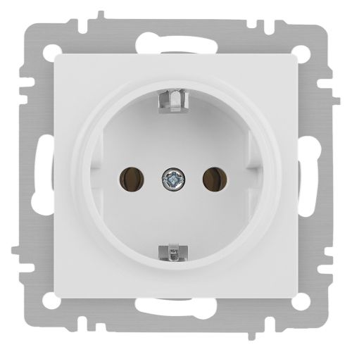 Розетка Intro Accent 6-202-01 2P+E Schuko 16А-250В IP20 СУ AL/CU бел. Intro Б0063678