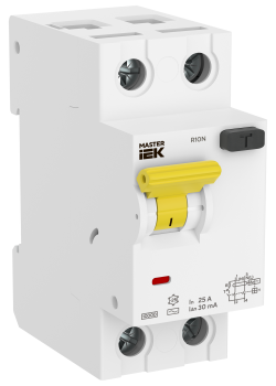 Выключатель дифференциального тока R10N 2P 25А 30мА тип AC MASTER IEK