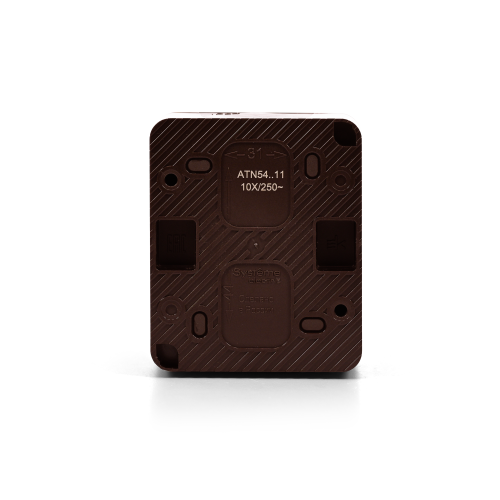 ATLASDESIGN PROFI IP54 О/У 1-клавишный ВЫКЛЮЧАТЕЛЬ, сх.1, 10АХ, КОРИЧНЕВЫЙ