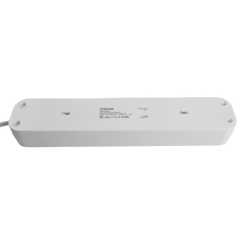 Удлинитель 4-местный с/з с выключ. STEKKER HM071-41-05 3x1мм2, 5м, 250В, 16А, 1USB+2C, 2.4A, сер Home, белый Удлинитель 4-местный с/з с выключ. STEKKER HM071-41-05 3x1мм2, 5м, 250В, 16А, 1USB+2C, 2.4A, сер Home, белый