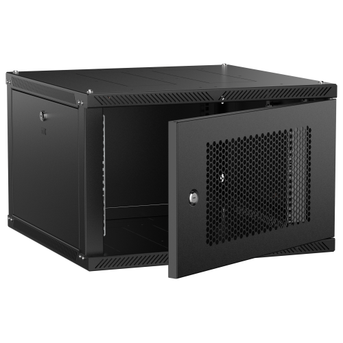 ITK LINEA W Шкаф настенный 6U 600х600мм дверь перфорированная черный 2.0