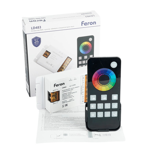 LD483 Контроллер RGB с пультом, таймером и визуализатором звука, 12-24-48V LD483 Контроллер RGB с пультом, таймером и визуализатором звука, 12-24-48V