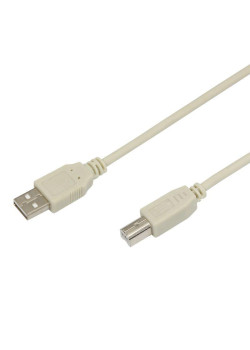 Шнур USB 2.0 (USB А-USB В) 3м бел. REXANT 18-1106
