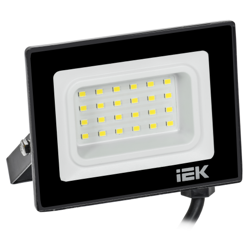 Прожектор СДО 06-20 светодиодный черный IP65 6500 K IEK