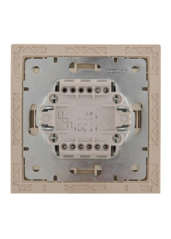 Выключатель 3-кл. СП Rain IP20 крем. LEZARD 703-0303-109