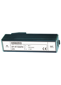 Устройство грозозащиты с защитой линий PoE до 1000 Мб/с RJ45