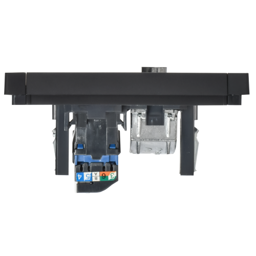 FORTE&PIANO Розетка двойная TV+RJ45 кат.6 FP137 черный IEK
