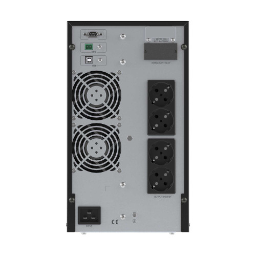 Онлайн ИБП ДКС серии Смолл Тауэр (Small Tower), 3000 ВА/2700 Вт, 1/1, 4xSchuko, EPO,USB, RS-232, RJ45, з/у 1А, 8x7Ач