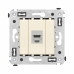 Компьютерная розетка RJ-45 без шторки в стену, кат.6 одинарная экранированная, Avanti, ванильная дымка