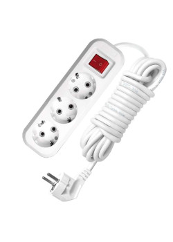 Удлинитель 3х5м с заземл. 13А IP20 S-303 ПВС 3х1 с выкл. UNIVersal 9631987
