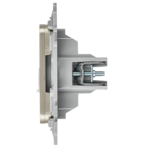 FLITE Розетка 2-местная RJ45/TV категория 5Е UTP РКТВ5е-2-0-ФлШ шампань IEK
