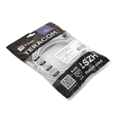Патч-корд TERACOM PRO Cat.6 экран. FTP LSZH серый (5,0м)