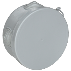 Коробка распаячная КМ для открытой проводки D=85х40мм IP54 4 гермоввода (7035) GENERICA