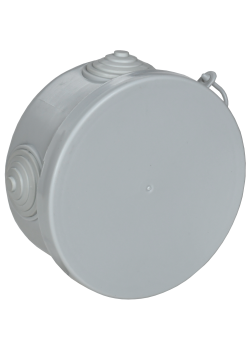 Коробка распаячная КМ для открытой проводки D=85х40мм IP54 4 гермоввода (7035) GENERICA
