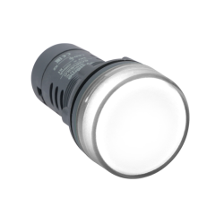 Сигнальная лампа SB7 моноблочная 22мм белая LED 110В AC/DC