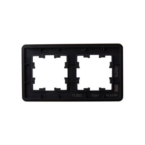 BRITE Рамка 2-местная РУ-2-2-Бр стекло черный RE IEK BRITE Рамка 2-местная РУ-2-2-Бр стекло черный RE IEK