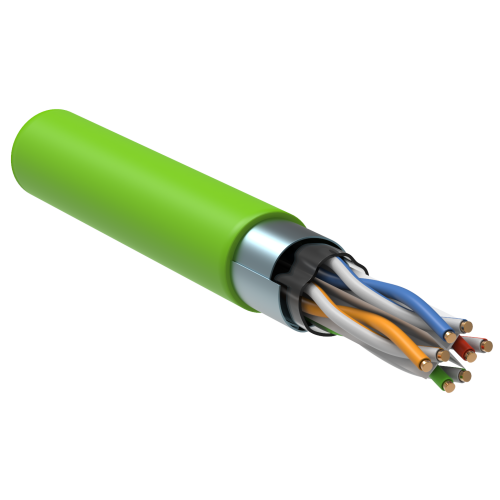 ITK Витая пара F/UTP кат.6 4х2х23AWG solid LSLTx нг(А)-LSLTx зеленый (305м)