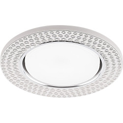Светильник встраиваемый с белой LED подсветкой Feron CD4029 потолочный GX53 без лампы,  прозрачный, хром