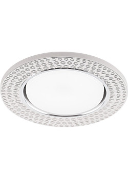 Светильник встраиваемый с белой LED подсветкой Feron CD4029 потолочный GX53 без лампы,  прозрачный, хром