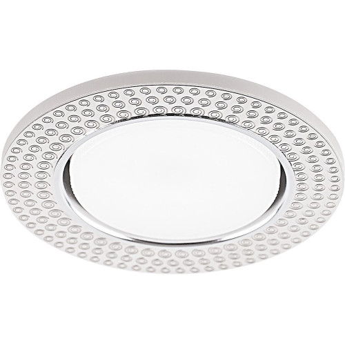 Светильник встраиваемый с белой LED подсветкой Feron CD4029 потолочный GX53 без лампы,  прозрачный, хром