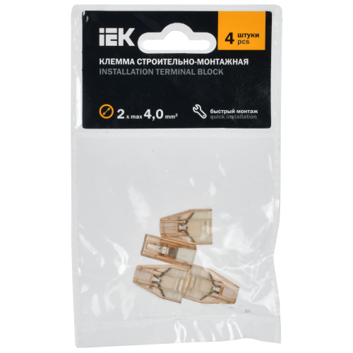 Строительно-монтажная клемма СМК 773-602 (4шт/упак) IEK