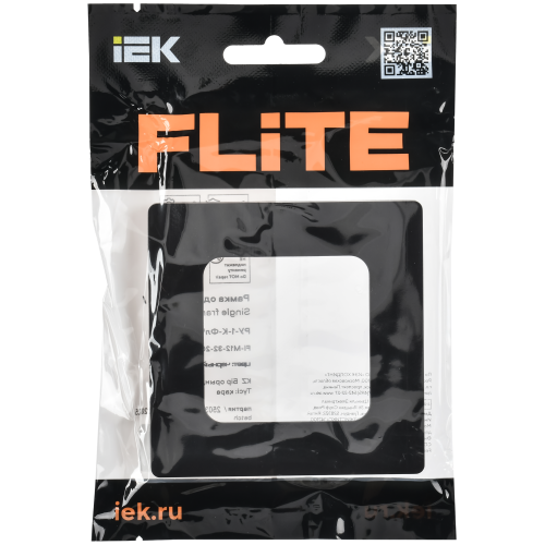 FLITE Рамка 1-местная РУ-1-К-ФлЧ черный IEK FLITE Рамка 1-местная РУ-1-К-ФлЧ черный IEK