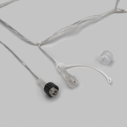 Гирлянда светодиодная занавес 3х2м 264 LED тепл. бел. прозр. ПВХ IP44 эффект мерцания 22 нити 12 LED/нить Neon-Night 235-526 Гирлянда светодиодная занавес 3х2м 264 LED тепл. бел. прозр. ПВХ IP44 эффект мерцания 22 нити 12 LED/нить Neon-Night 235-526