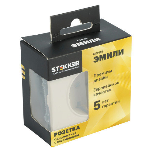 Розетка 1-местная с защитной шторкой с/з (механизм), STEKKER, 250В, 16А, серия Эмили, RST16-5110-08, кашемир, soft touch Розетка 1-местная с защитной шторкой с/з (механизм), STEKKER, 250В, 16А, серия Эмили, RST16-5110-08, кашемир, soft touch