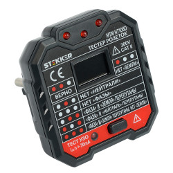 MTM HT106D Тестер розеток и УЗО, питание от сети 230V, черный