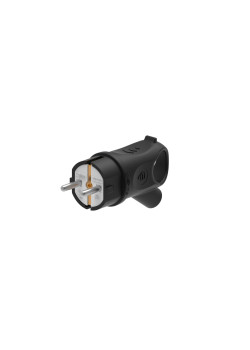 MULTISET Вилка 2К+З угловая каучуковая 16 А/250 В IP44 ЧЁРНАЯ