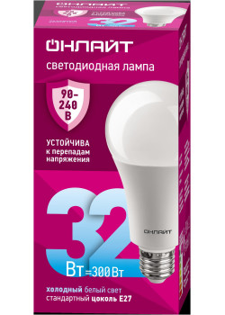 Лампа светодиодная/ Лампа светодиодная 32 Вт OLL-A70-32-230-6.5K-E27 PRO 90-240В