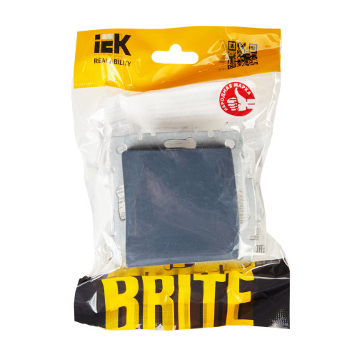 BRITE Выключатель 1-клавишный перекрестный 10А ВС10-1-3-БрМ маренго IEK BRITE Выключатель 1-клавишный перекрестный 10А ВС10-1-3-БрМ маренго IEK