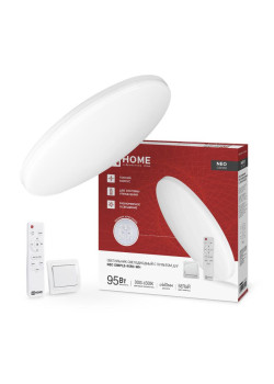 Светильник светодиодный NEO SIMPLE-95RC-WH 95Вт 3000-6500К 7600лм 230В 460х67мм с пультом ДУ бел. IN HOME 4690612060897