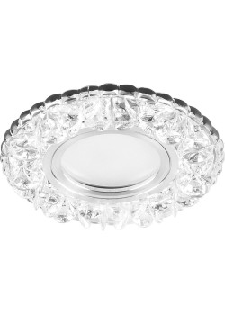 Светильник встраиваемый с белой LED подсветкой Feron CD905 потолочный MR16 G5.3 белый