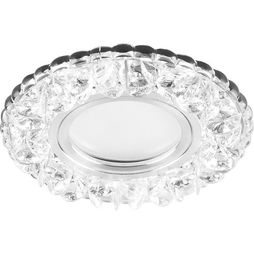 Светильник встраиваемый с белой LED подсветкой Feron CD905 потолочный MR16 G5.3 белый