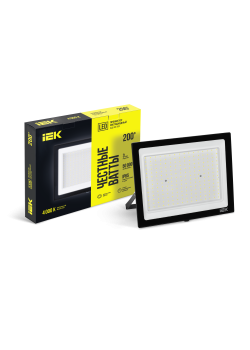 Прожектор светодиодный СДО 06-200 IP65 4000К черный IEK