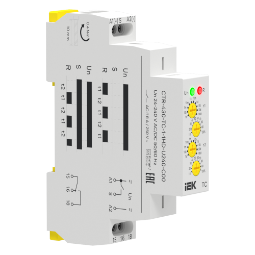 Реле циклическое TC 1 контакт 24-240В AC/DC IEK