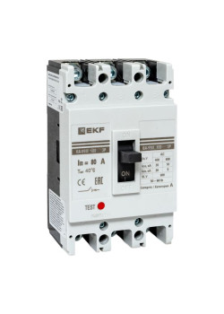ВА-99М 100/80А 3P 10In 35кА с термомагнитным расцепителем EKF