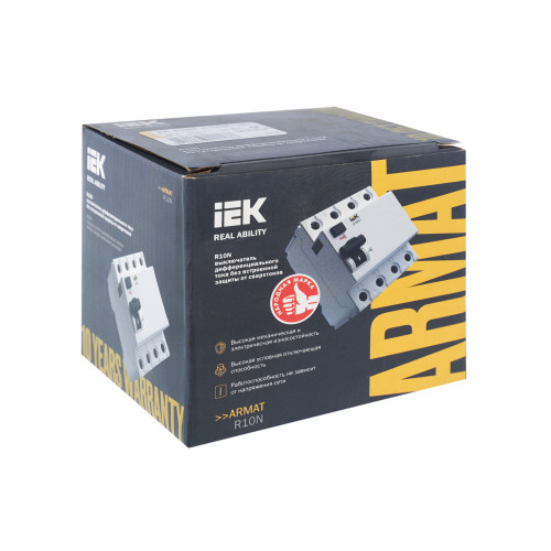 ARMAT Выключатель дифференциального тока R10N 4P 40А 100мА тип AC IEK ARMAT Выключатель дифференциального тока R10N 4P 40А 100мА тип AC IEK