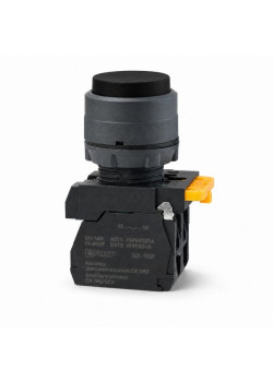 Кнопка выпирающая SB-25 без фиксации 1NO+1NС черная IP65