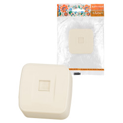 Розетка TФ (RJ-11) открытой установки IP20, сл. кость 