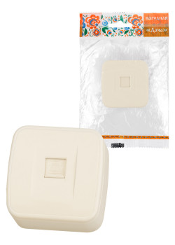 Розетка TФ (RJ-11) открытой установки IP20, сл. кость 