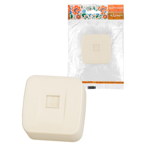 Розетка TФ (RJ-11) открытой установки IP20, сл. кость 