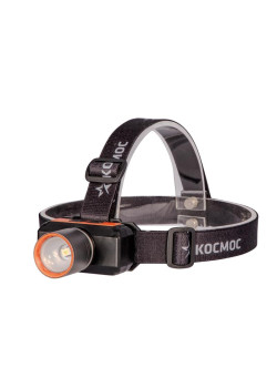 Фонарь налобный аккум. 10Вт Laser LED/ 1200мА.ч ABS пластик + алюм. КОСМОС (KOC534Lit)