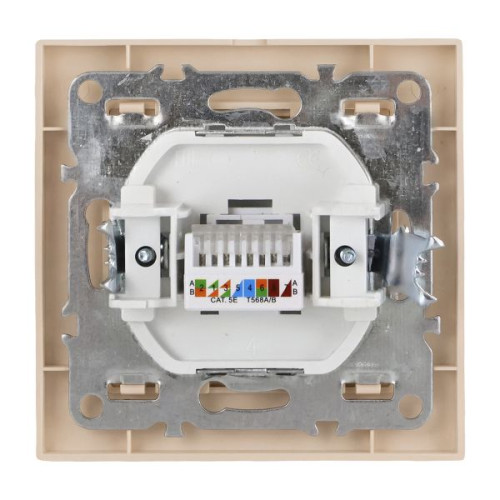 Минск Розетка RJ-45 1-мест. СП бежевый EKF