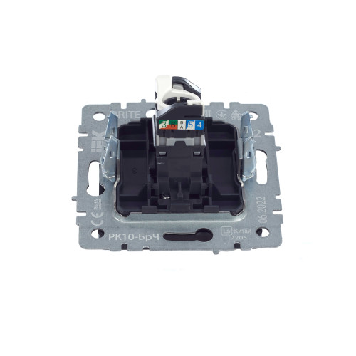 BRITE Розетка компьютерная RJ45 кат.5E РК10-БрЧ черный IEK BRITE Розетка компьютерная RJ45 кат.5E РК10-БрЧ черный IEK