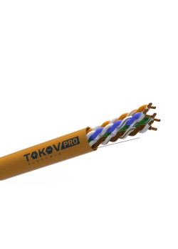 Кабель витая пара U/UTP 4х2х23AWG(0.57мм) кат.6 ZH нг(А)-HF (LSZH) indoor 305м (м) PRO TOKOV ELECTRIC TKP-C06-U42-6-RU-LSZH