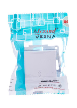 Переключатель проходной 1-кл. СП Vesna механизм бел. LEZARD 742-0288-105