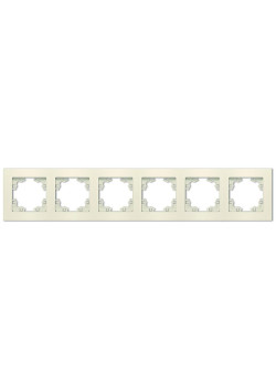 Рамка 6-м Афина универс. сл. кость (ivory) Universal A1043-I