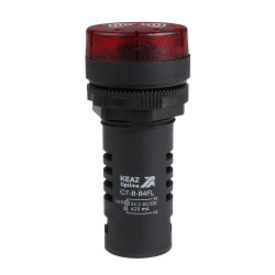 Зуммер с непрерывным сигналом OptiSignal Compact D22 C7-B-B4CL красный с подсветкой 24 В AC/DC